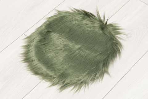 Podkładka na fotel futerko dywanik do samochodu zieleń 30 cm