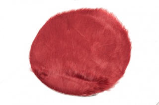 Podkładka na krzesło futerko dywanik dekoracja bordo 30 cm