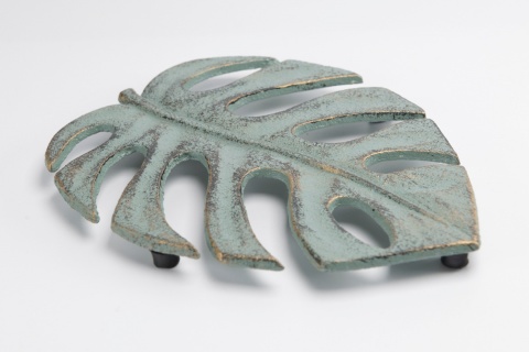 Podkładka podstawka żeliwna na stół pod garnek monstera liść