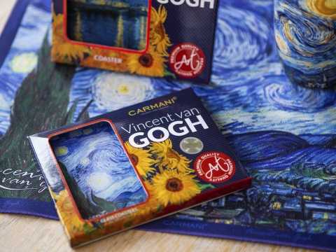 Talerzyk szklana podkładka Carmani Gogh Gwiaździsta noc