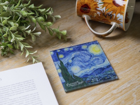 Talerzyk szklana podkładka Carmani Gogh Gwiaździsta noc