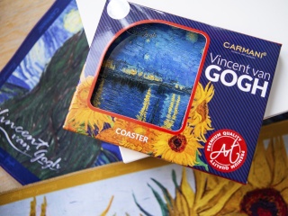 Talerzyk szklana podkładka Carmani Gogh noc nad Rodanem