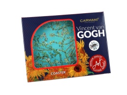 Talerzyk szklana podkładka pod kubek Carmani Gogh almond