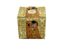 Zestaw kubek baryłka sitko do herbaty Klimt Pocałunek ecru