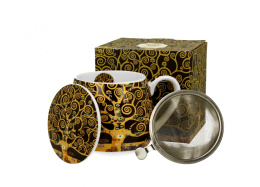 Zestaw kubek baryłka zaparzacz do herbaty ziół Klimt Drzewo
