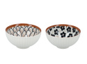 Komplet 2 miseczki orientalne okrągłe z porcelany miska