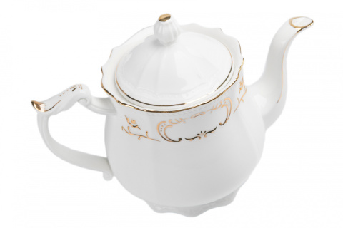 Biały dzbanek czajnik do parzenia herbaty na prezent 1l