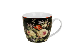 Duży kubek porcelanowy na prezent urodziny Warda róże obwoluta