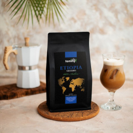Kawa Etiopia Sidamo ziarnista 1 kg świeżo palona Tommy cafe