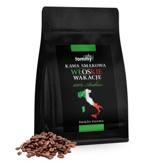 Kawa smakowa włoskie wakacje ziarno 250g Tommy cafe prezent