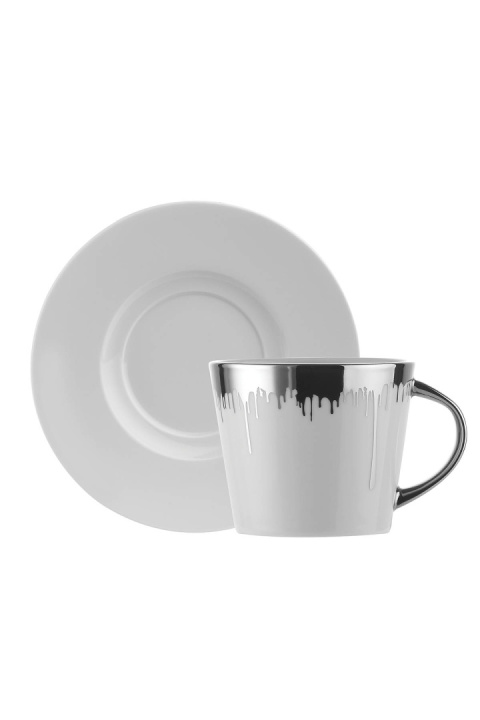 Komplet 2 filiżanki do kawy Kutahya toledo czarne białe