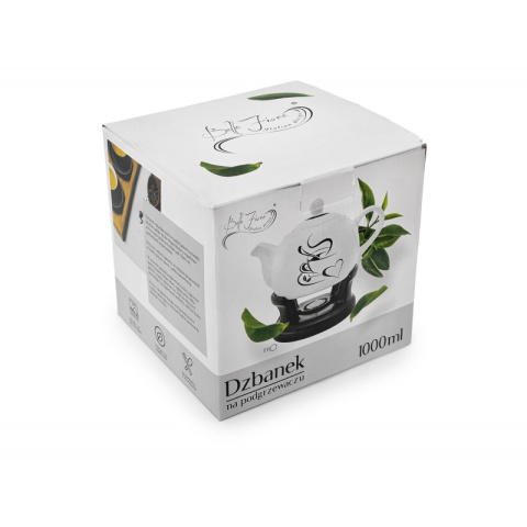 Komplet dzbanek z podgrzewaczem do herbaty Sweet Home brąz