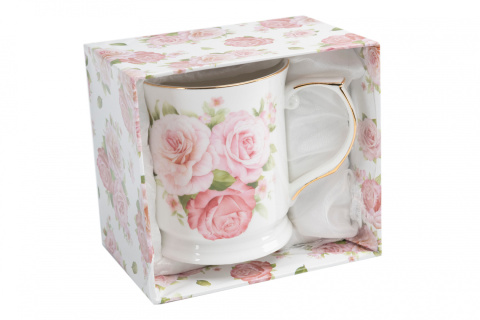 Kubek z porcelany do herbaty Fusaichi Pegasus kwiaty róże