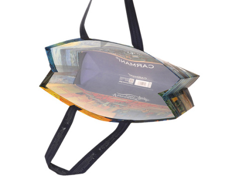 Torba śniadaniowa ozdobiona motywem taras Van Gogh gwiazdy