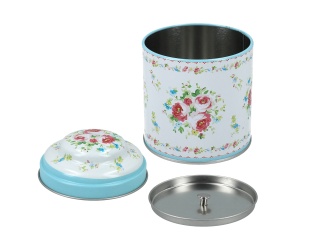 Wyjątkowa niebieska puszka do przechowywania ziół lub herbaty