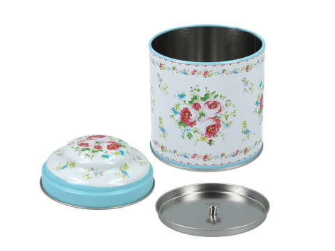 Wyjątkowa niebieska puszka do przechowywania ziół lub herbaty