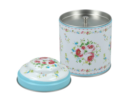 Wyjątkowa niebieska puszka do przechowywania ziół lub herbaty