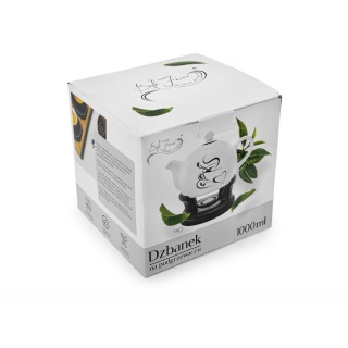 Zestaw dzbanek na podgrzewaczu bella fiore kwiaty różowe