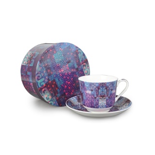 Zestaw filiżanka jumbo ze spodkiem do kawy astro mozaika