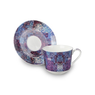 Zestaw filiżanka jumbo ze spodkiem do kawy astro mozaika