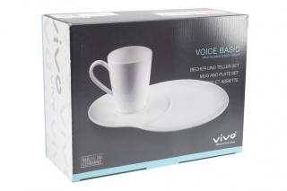 Zestaw śniadaniowy filiżanka spodek biała na prezent Villeroy