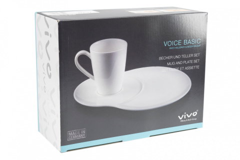 Zestaw śniadaniowy filiżanka spodek biała na prezent Villeroy