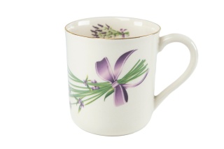 Ceramiczny kubek z mieroszowa lawenda