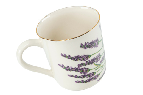 Ceramiczny kubek z mieroszowa lawenda