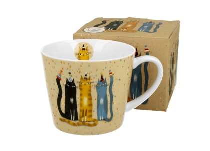 Duży kubek kubas koci świat party na urodziny do herbaty