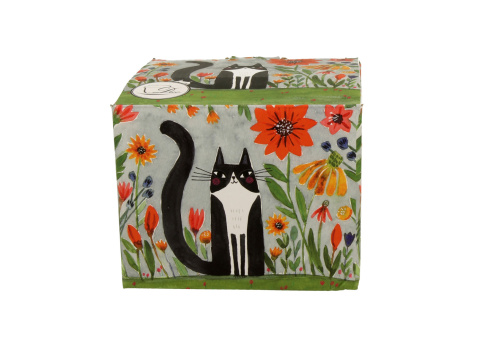 Duży kubek prosty koci świat łąka na urodziny do herbaty