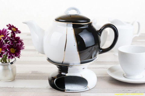 Dzbanek podgrzewacz 1l trio Mieroszów imbryk