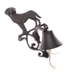 Dzwon żeliwny z psem do powieszenia dzwonek do drzwi piesek