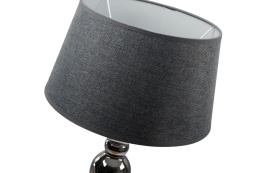 Elegancka lampa z kloszem szara do pokoju sypialni 55 cm