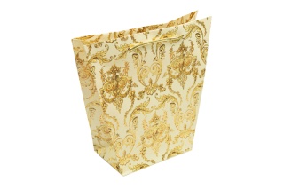 Elegancka torebka prezentowa ozdobna papierowa trapezowa