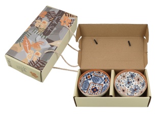 Komplet 2 miseczki pałeczki do sushi dla 2 osób orientalne