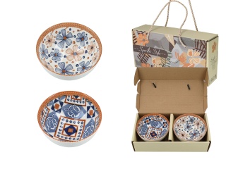 Komplet 2 miseczki pałeczki do sushi dla 2 osób orientalne