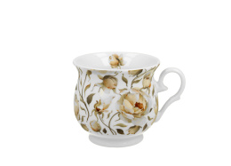 Kubek baryłka do herbaty kawy retro english roses white róże