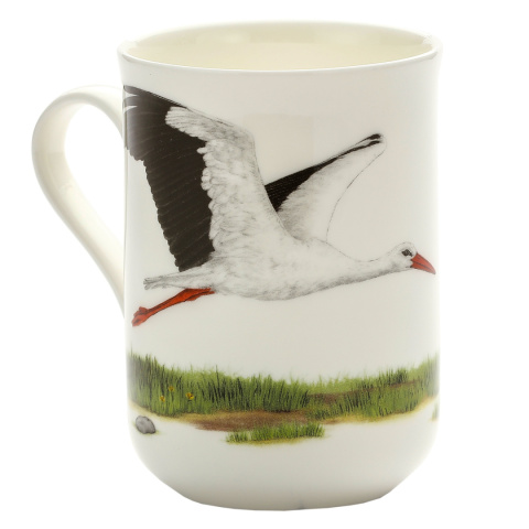 Kubek na prezent porcelanowy by Agata Hajdecka bocian ptak