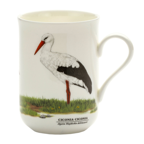 Kubek na prezent porcelanowy by Agata Hajdecka bocian ptak