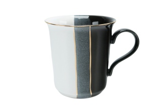 Kubek z Mieroszowa z motywem pasów biało czarnym Trio