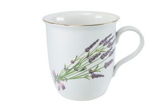 Kubek z motywem lawendy do herbaty z Mieroszowa