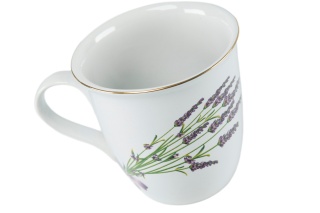 Kubek z motywem lawendy do herbaty z Mieroszowa