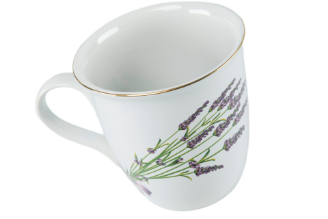 Kubek z motywem lawendy do herbaty z Mieroszowa