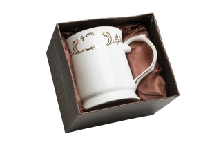 Kubek z porcelany do kawy herbaty Fusaichi Pegasus biały złoty