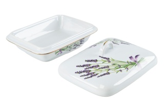 Maselnica biała Mieroszów polska ceramika lawenda