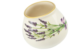 Tykwa do yerba mate w kolorze kremowym lawenda