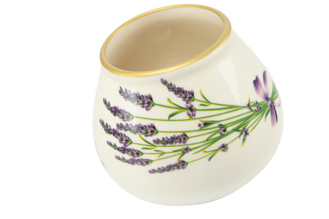 Tykwa do yerba mate w kolorze kremowym lawenda