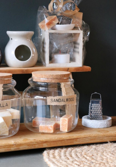 Wosk zapachowy do kominka łazienki 3 sztuki drzewo sandałowe