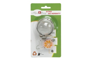 Zaparzacz metalowy kulka do parzenia herbaty lub ziół pomarańcz