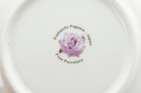 Zestaw 6 filiżanek porcelana róża fioletowa Fushaichi Pegasus